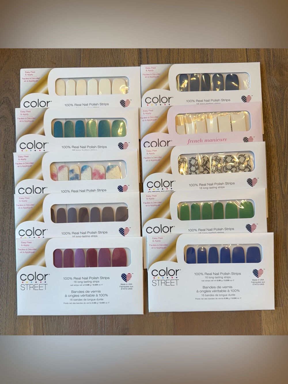 Color Street Retired NOS Nail Polish Strip Bundle 10 Sets Discontinued